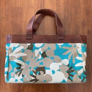Vintage Banana Republic Floral Canvas Bag